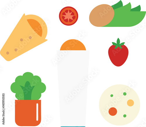 set of vegetables