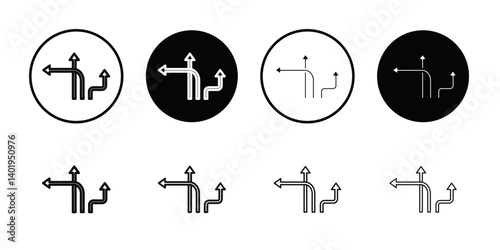 Flexibility icon Thin line art collection