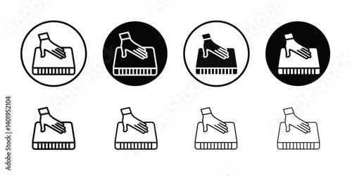 Latex mattress material icon Thin line art collection