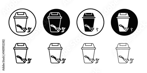 Leftovers Disposal icon Thin line art collection