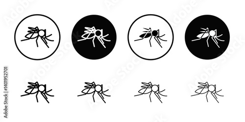 malaria icon Thin line art collection