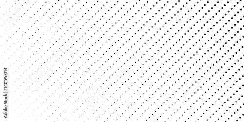 Halftone gradient vector background. From light to dark dots. vector ilustration