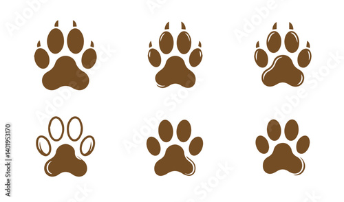 Brown Animal Paw Prints showcasing unique ideas for creators crafting animal-centered visuals and graphic designs

