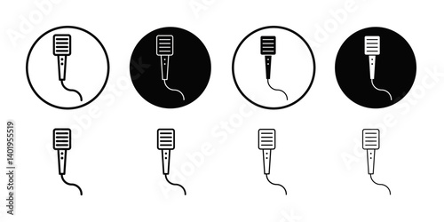 Speaker Microphone icon Thin line art collection