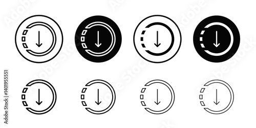 submit progress icon Thin line art collection