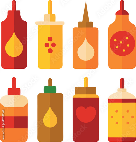 set of food products