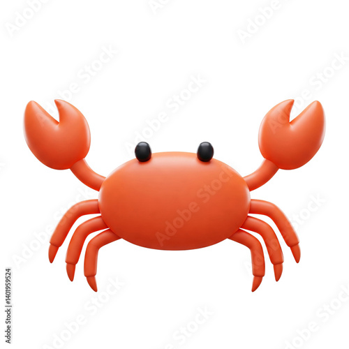 3d icon illustration of a crab