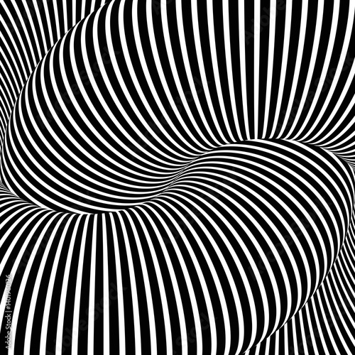 Hypnotic Black and White Optical Illusion