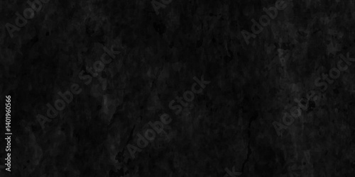 dark Black textured grunge background, black chalk board or blackboard texture, vintage distressed grunge texture with black charcoal wall surface, Rough Black wall slate texture of old grunge wall.
