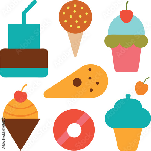 set of ice cream