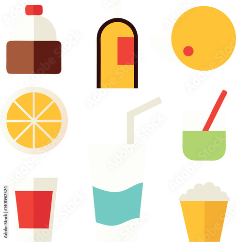 set of drinks