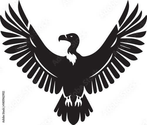 vector illustration, Andean Condor illustration, Andean Condor silhouette vector isolated on white background