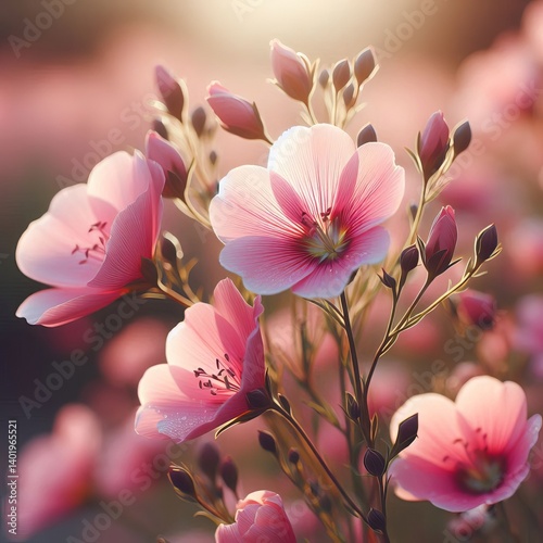 Pink soft touch to landscapes