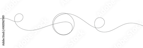 Single line drawing of tennis ball. equipment one continuous line art, Tennis ball continuous line. Continuous one line drawing tennis ball. Sport concept, Illustration of tennis ball moving  .EPS 10 