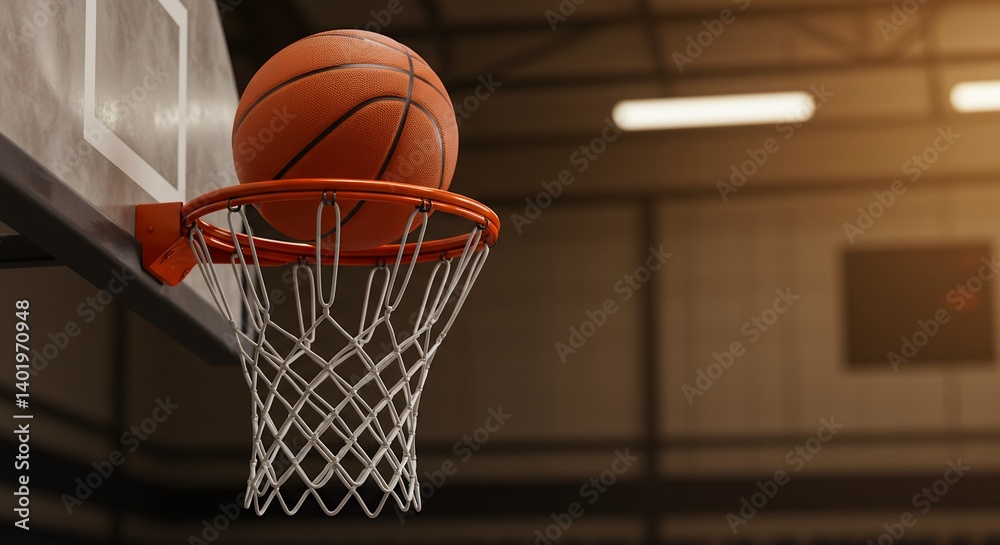 Basketball Swish Perfect Shot Through the Hoop Basketball Swish Perfect Shot Through the Hoop