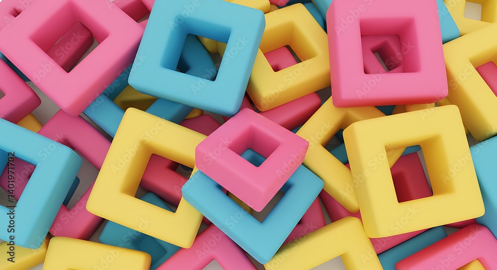Fototapeta premium Playful Geometry AI Generated