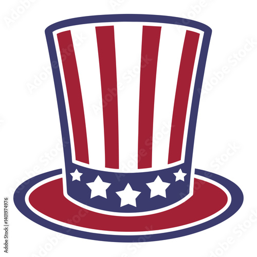 4th of july independence day uncle sam hat vector illustration 