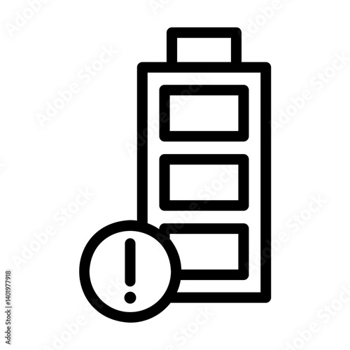 battery notify Line Icon