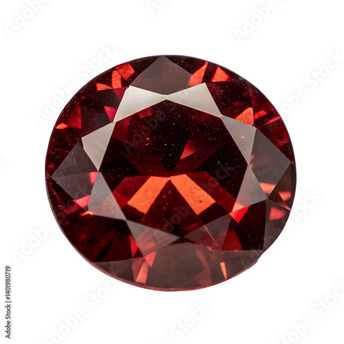 Garnet Gemstone isolated on transparent background