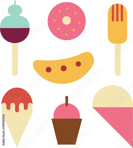 different-ice-cream-vector-element-set