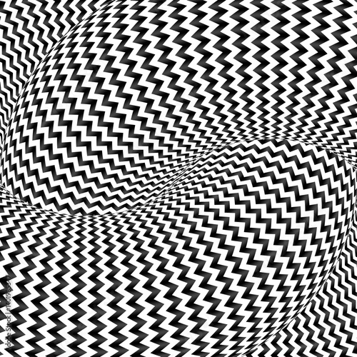 Hypnotic Black and White Optical Illusion