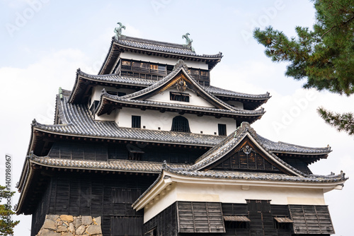 Obraz na płótnie 島根県 国宝 松江城 w salonie