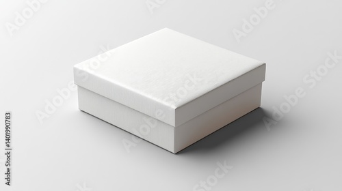 Blank white square gift box