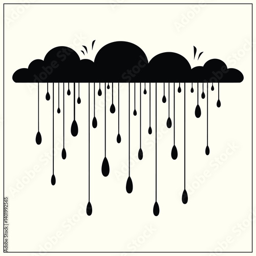 Silhouette of a Rain, Stormy Weather