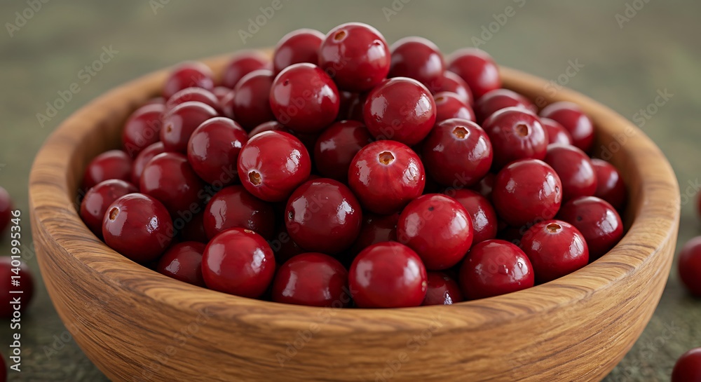 Crimson Abundance in Rustic Bowl AI Generated Crimson Abundance in Rustic Bowl AI Generated