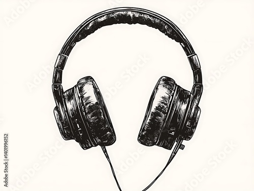 Obraz na płótnie Headphones Illustration w salonie