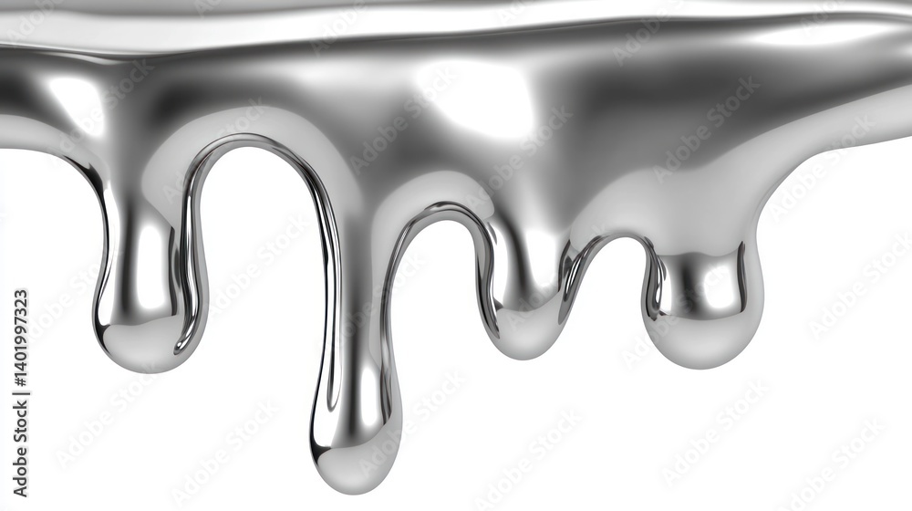 Molten silver dripping in a flowing pattern. Molten silver dripping in a flowing pattern.