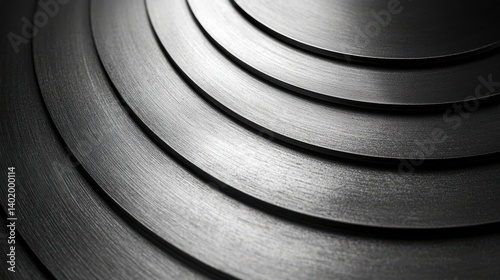 scratched shiny circular brushed stainless steel radial polished aluminum magnesium nickel alloy metal surface texture background