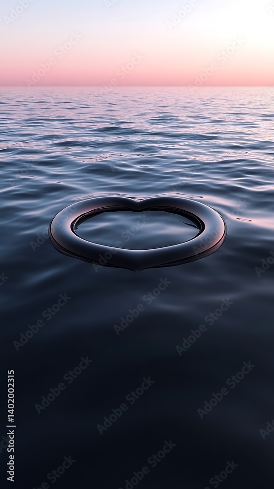 Heart Ring Ocean Sunset