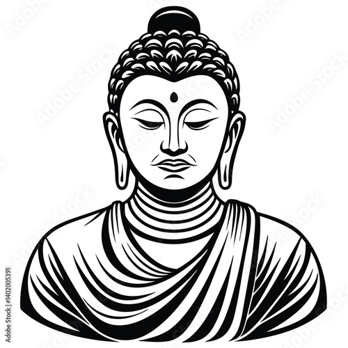 Happy Vesak Day, Buddha Purnima wishes greetings with buddha and lotus illustration. Can be used for poster, banner, logo, background, greetings, print design. abstract vector illustration design.