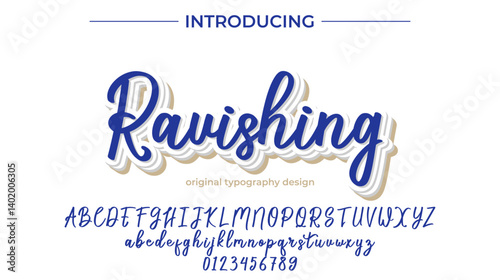 Ravishing Font Stylish brush painted an uppercase vector letters, alphabet, typeface