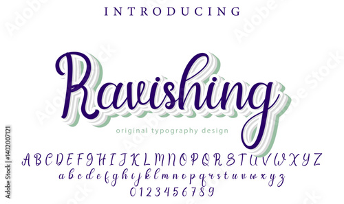Ravishing Font Stylish brush painted an uppercase vector letters, alphabet, typeface