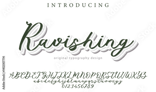 Ravishing Font Stylish brush painted an uppercase vector letters, alphabet, typeface