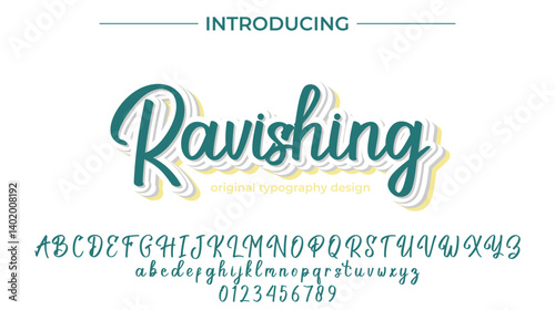 Ravishing Font Stylish brush painted an uppercase vector letters, alphabet, typeface