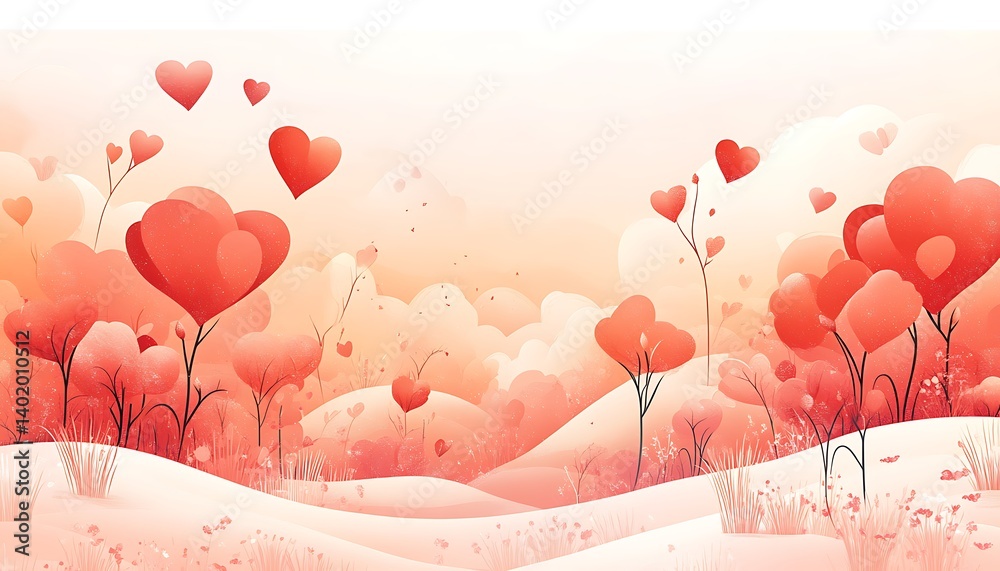 Heart-Shaped Forest Landscape