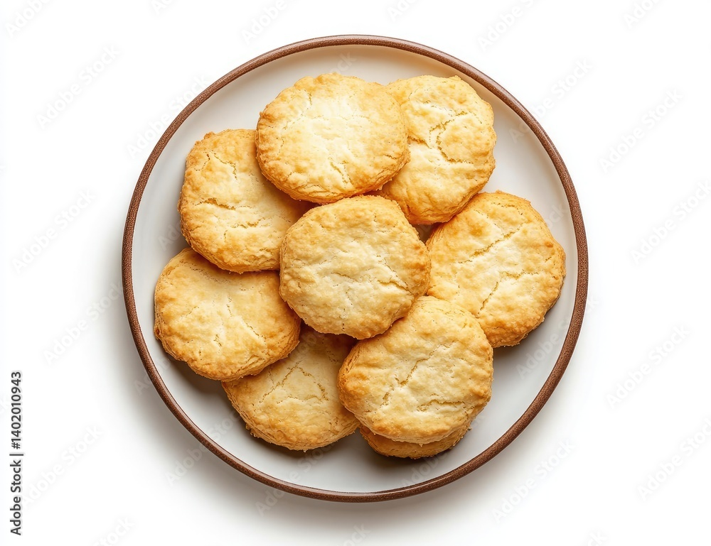 Stack of round cookies on a plate Stack of round cookies on a plate