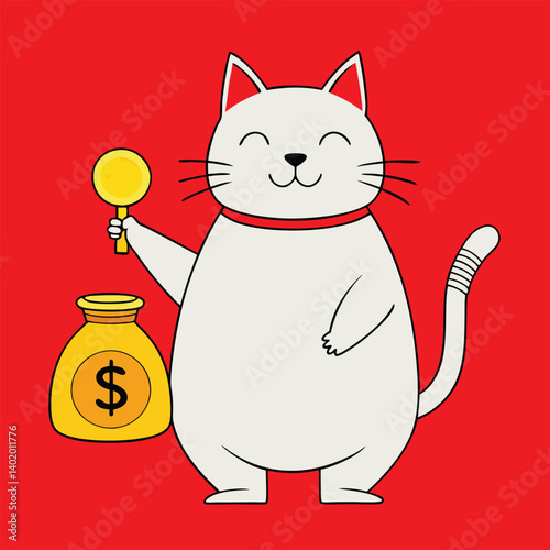cat with a gift