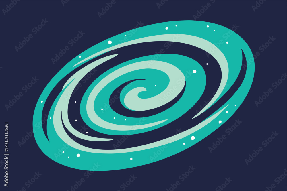 Textured paint swirls forming galaxy shape vector illustration Textured paint swirls forming galaxy shape vector illustration