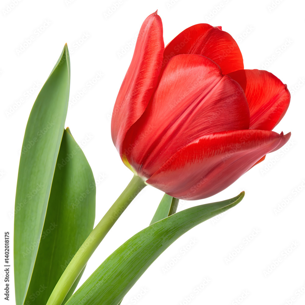 red tulip flower isolated on transparent background red tulip flower isolated on transparent background