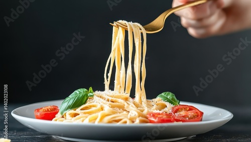 Pasta with cherry tomatoes (1) photo
