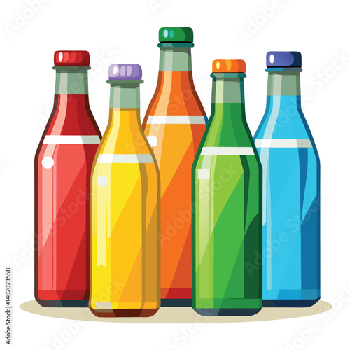 Colorful Beverage Bottles