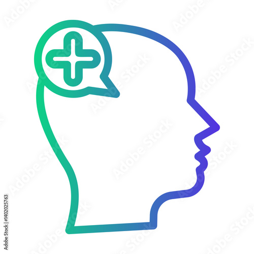 meditation Line Gradient Icon