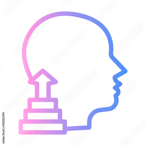upside Line Gradient Icon