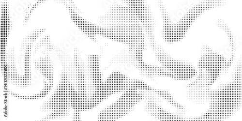 Halftone faded gradient texture. Grunge halftone grit background. White and black sand noise wallpaper. Retro pixilated vector backdrop