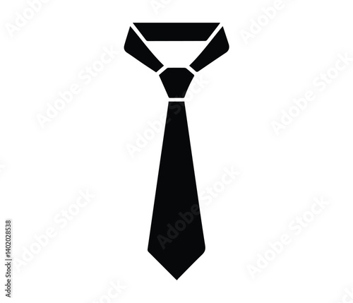 Stylish black and white suit and tie graphic design
