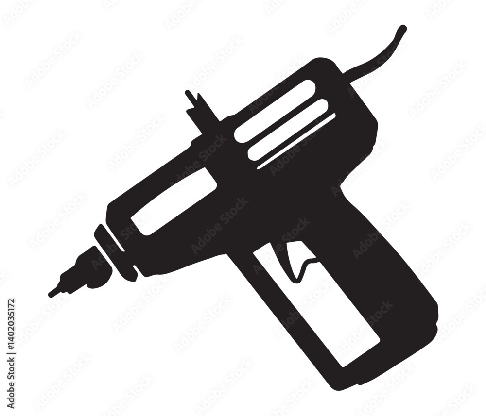 Simple Silhouette of a Hot Glue Gun. Hot Glue Gun Vector Glyph Icon. perfect for hot glue gun logos and icons for apps and web. Simple Silhouette of a Hot Glue Gun. Hot Glue Gun Vector Glyph Icon. perfect for hot glue gun logos and icons for apps and web.